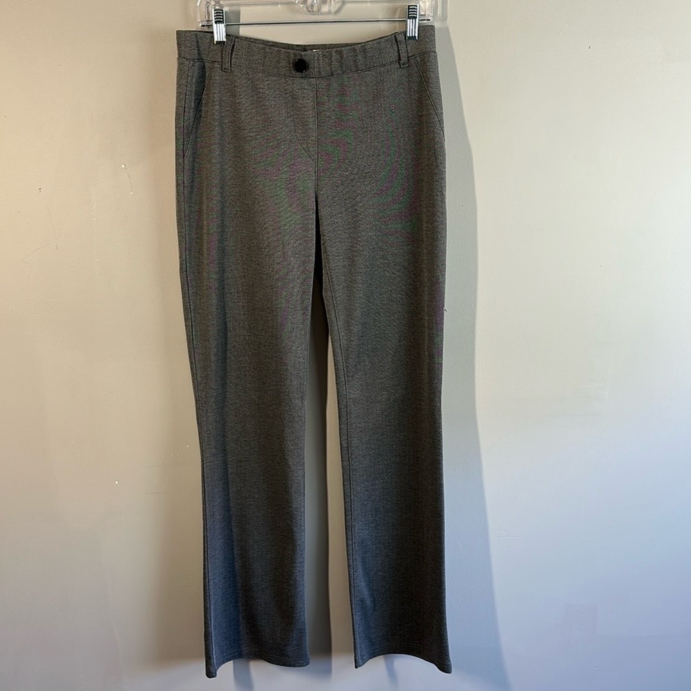 Betabrand Gray Chevron Print Pull-on Pants Size M Long